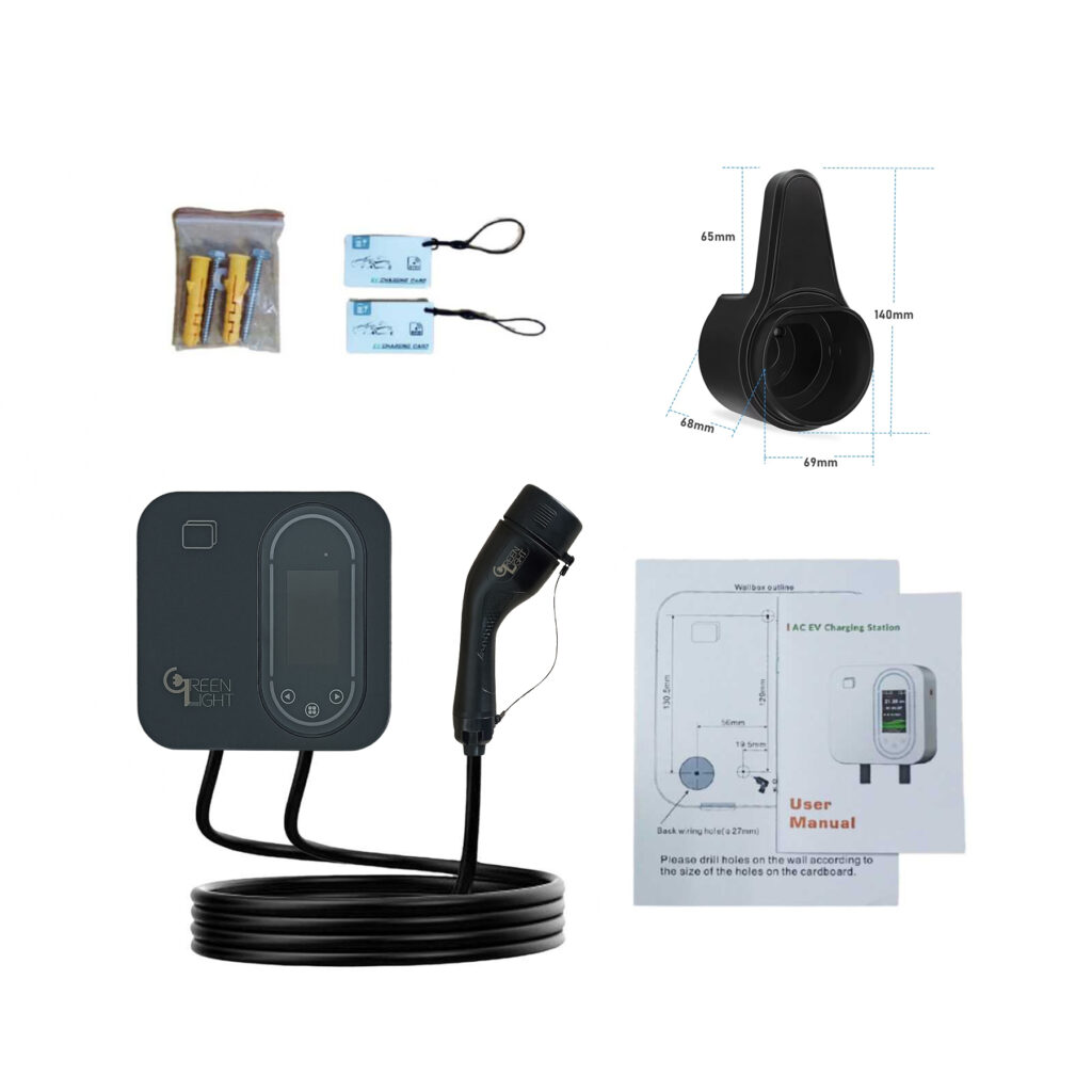 комплектация зарядной станции ANS Black c коннектором Type2, 32A