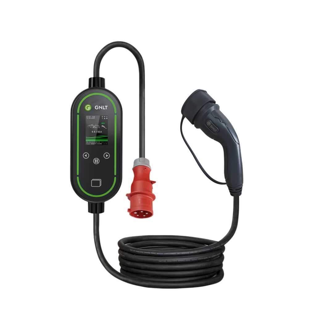 кабель длиной 7,5 метров у зарядного устройства GNLT EVE07 Type2 до 32A