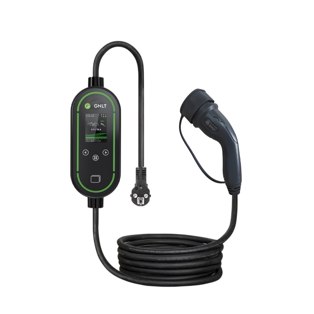 портативное зарядное устройство GNLT EVE03 Type2 6-16A с кабелем длиной 7,5 метров
