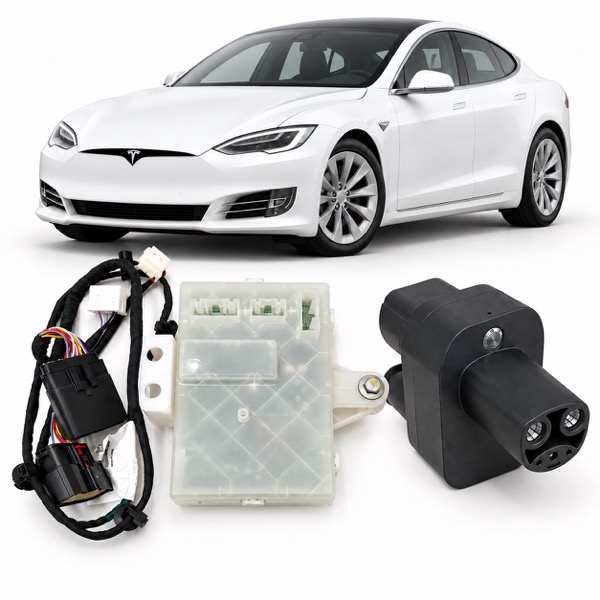 Ретрофит CCS2 для Tesla Model S 07.2016–2020 после рестайлинга: блок Tesla 1495149-00-A, проводка и адаптер GNLT