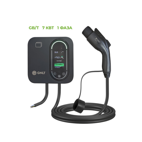 настенная однофазная зарядная станция для электромобиля GNLT EVB GBT до 7 квт