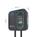 габариты настенной зарядной станции GNLT EVB для зарядки электромобиля