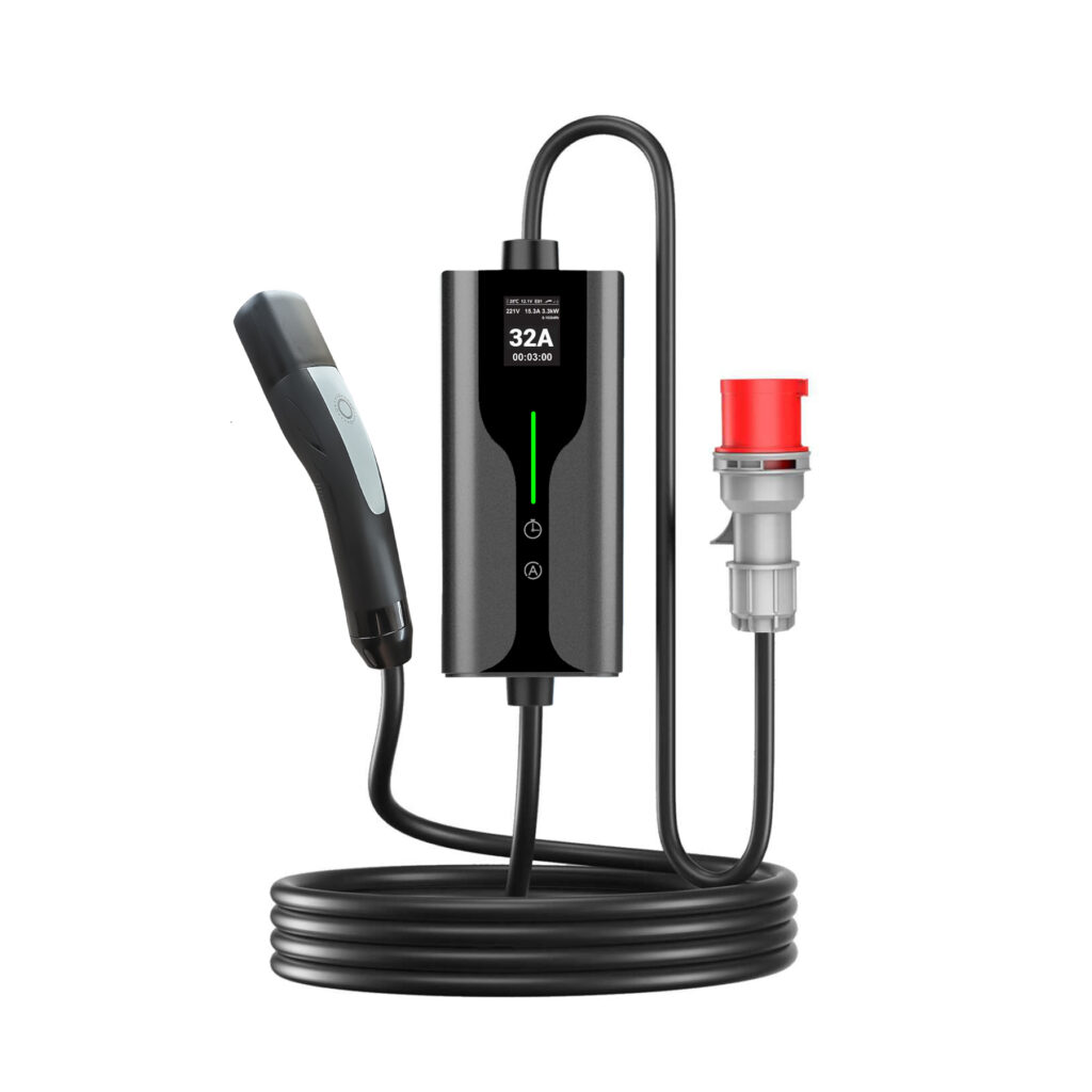 бытовое однофазное зарядное устройство GNLT basic Tesla 6-32A для домашней зарядки